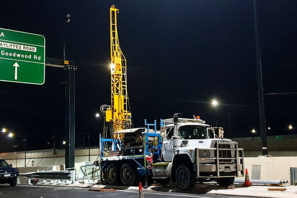 Geotechnical rig on truck
