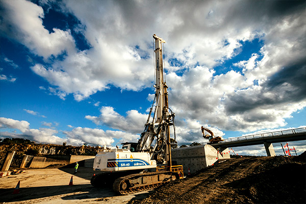 Piling rig on site